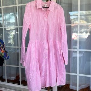 NWT  pink striped summer dress (has pockets!)